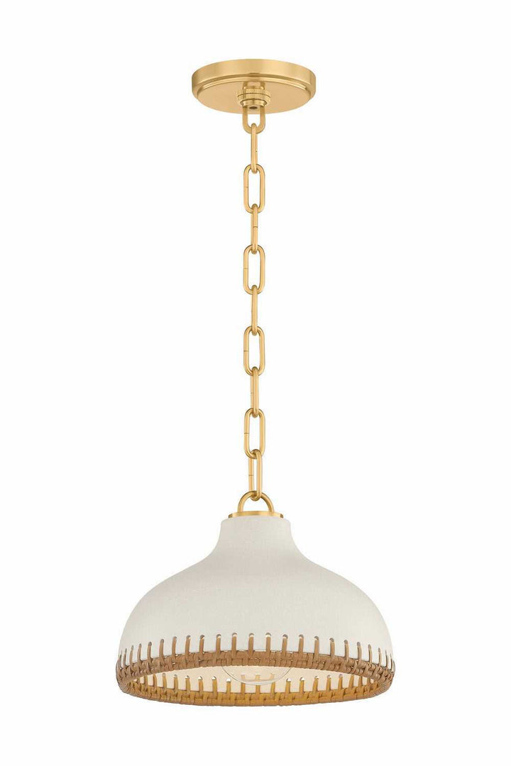 Southfields One Light Pendant in Aged Brass Hudson Valley Canada