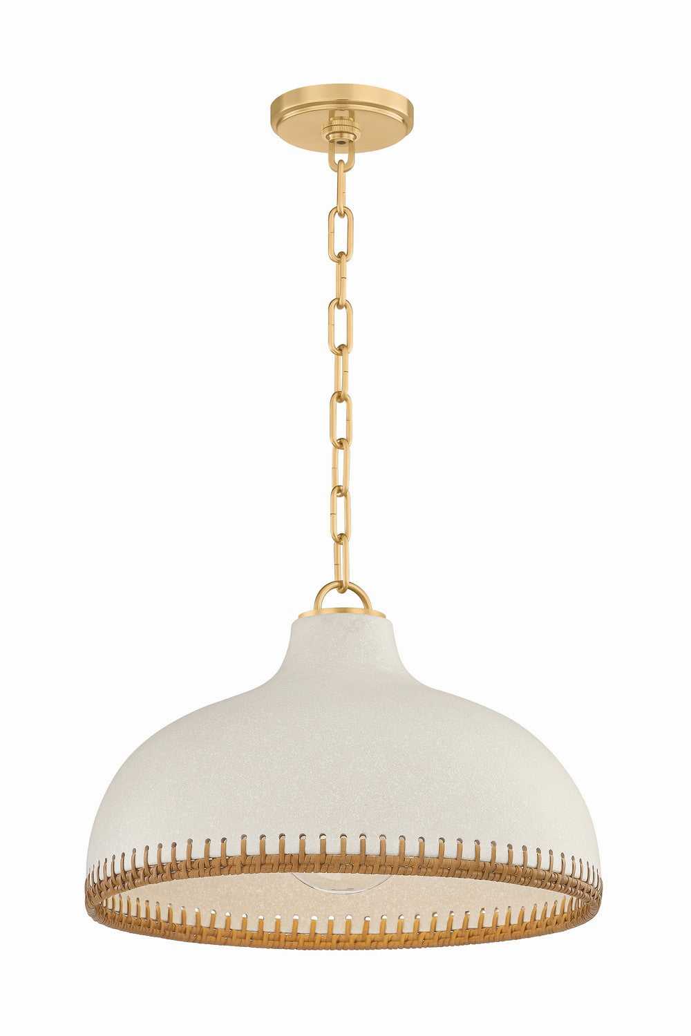Southfields One Light Pendant in Aged Brass Hudson Valley Canada