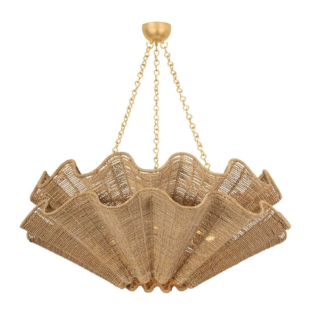 Hayworth Eight Light Chandelier in Vintage Gold Leaf Hudson Valley Canada
