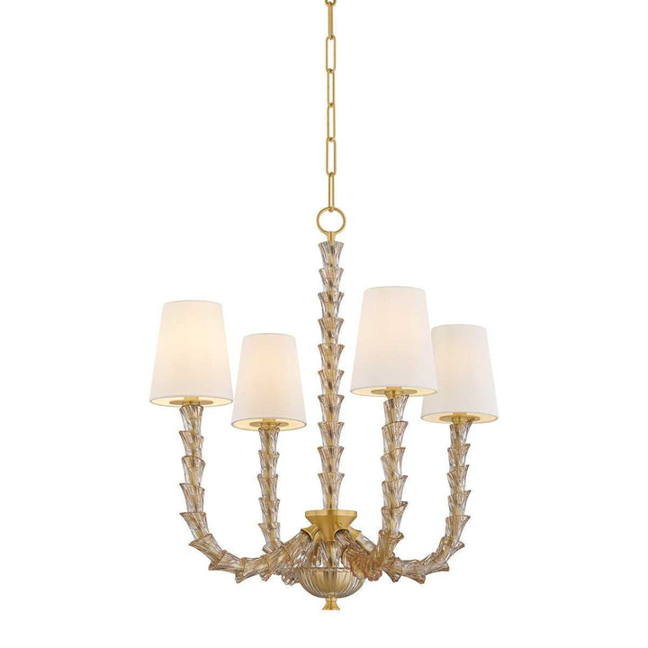 Calumet Four Light Chandelier in Aged Brass Hudson Valley Canada