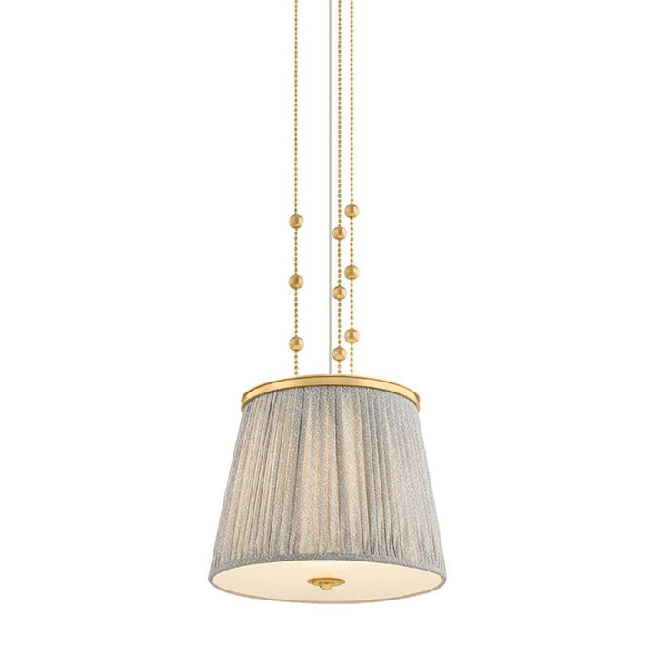 Valeria One Light Pendant in Aged Brass Hudson Valley Canada