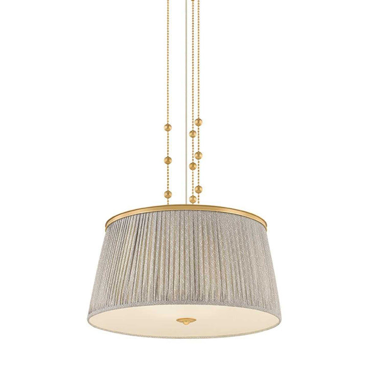 Valeria Three Light Pendant in Aged Brass Hudson Valley Canada