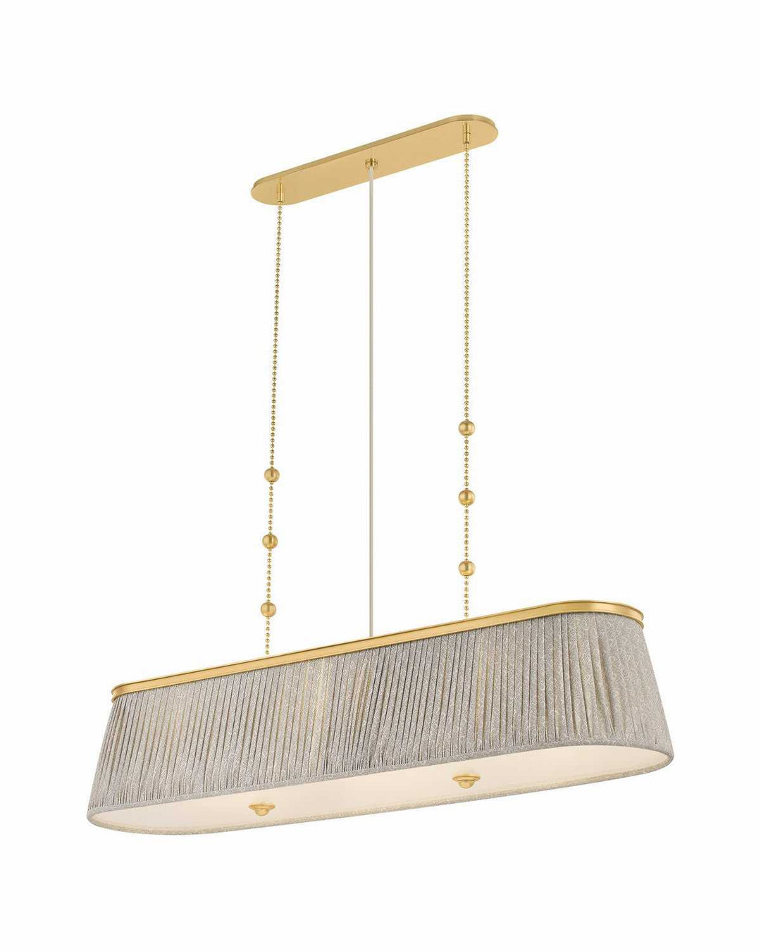 Valeria Three Light Linear in Aged Brass Hudson Valley Canada