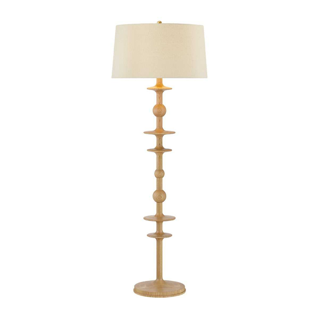 Jefferson Heights One Light Floor Lamp in Aged Brass Hudson Valley Canada