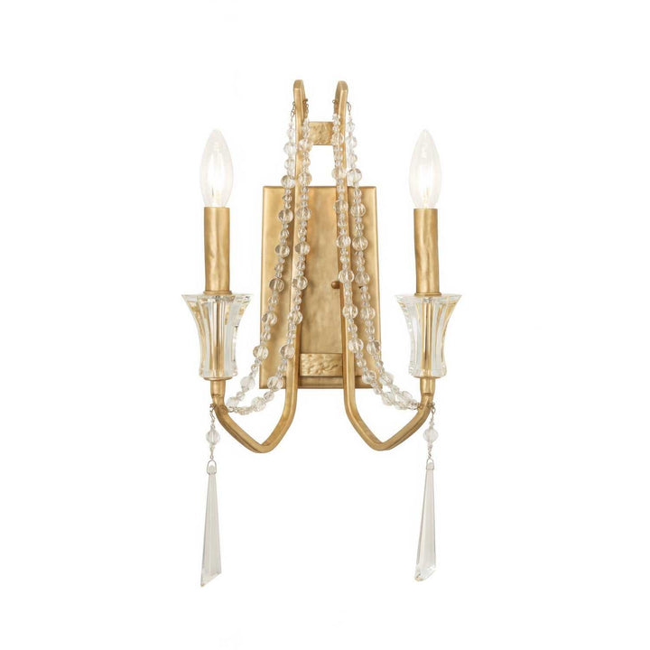 Barcelona Two Light Wall Sconce in Brass Kisser Varaluz
