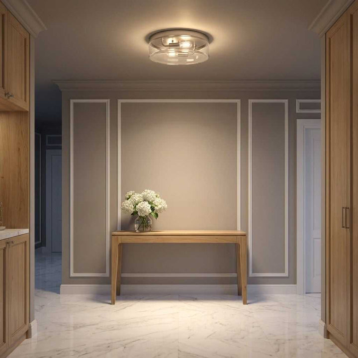 Rhett Two Light Flush Mount in Brushed Nickel Generation Lighting Canada