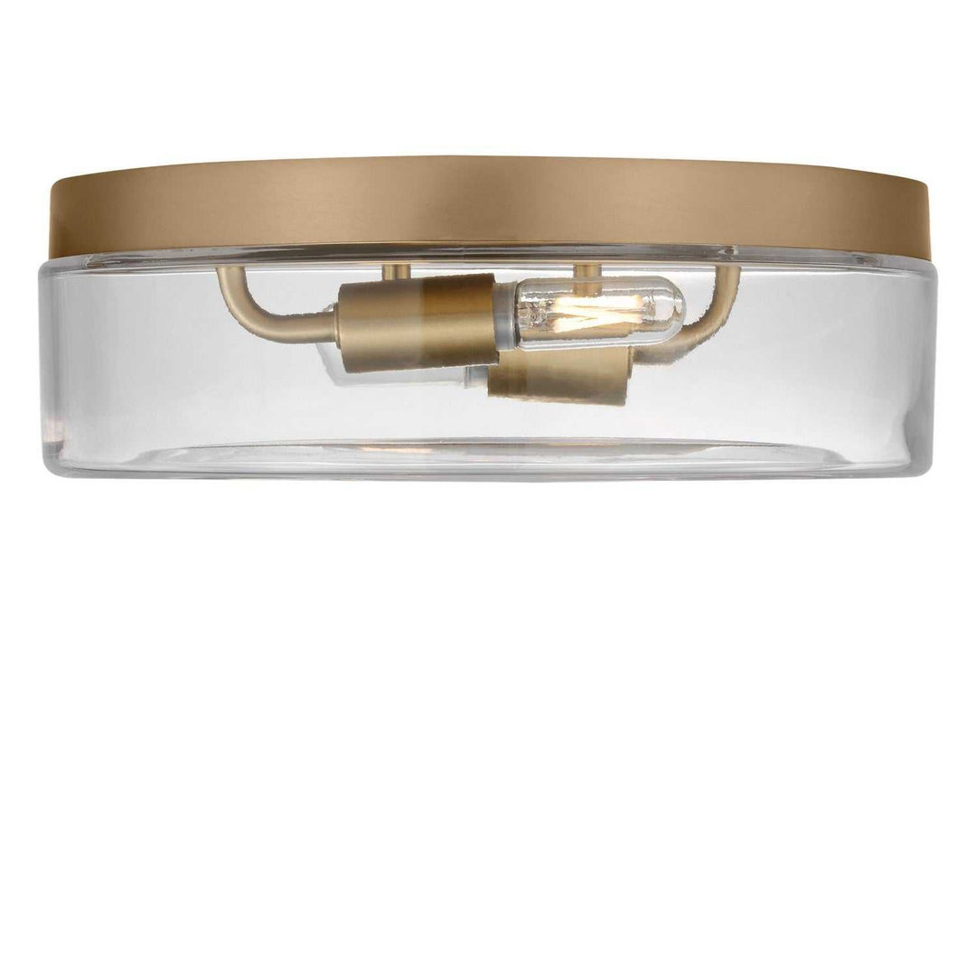 Rhett Two Light Flush Mount in Satin Brass Generation Lighting Canada