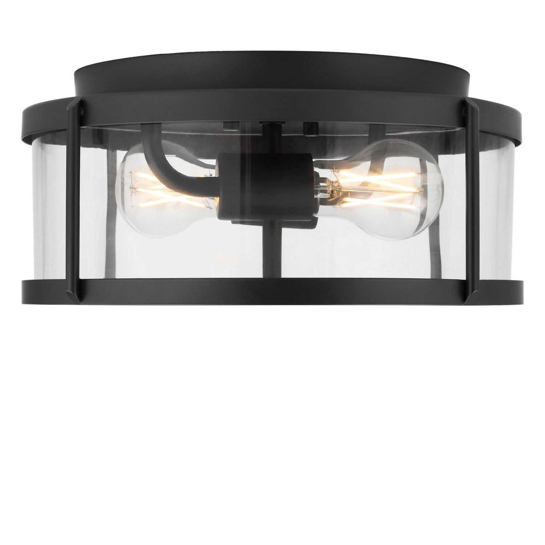 Lumra Two Light Flush Mount in Midnight Black Generation Lighting Canada