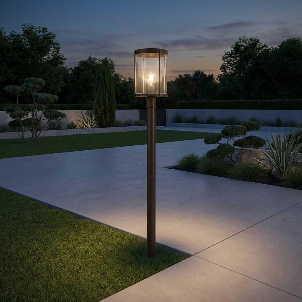 Luning One Light Outdoor Post Lantern in Antique Bronze Generation Lighting Canada