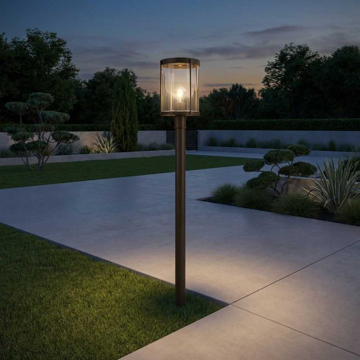 Luning One Light Outdoor Post Lantern in Antique Bronze Generation Lighting Canada