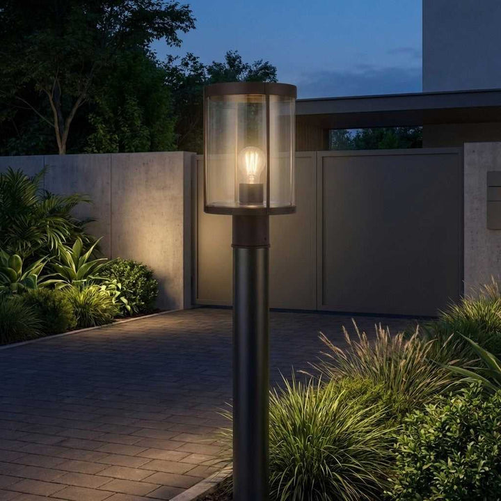 Luning One Light Outdoor Post Lantern in Antique Bronze Generation Lighting Canada