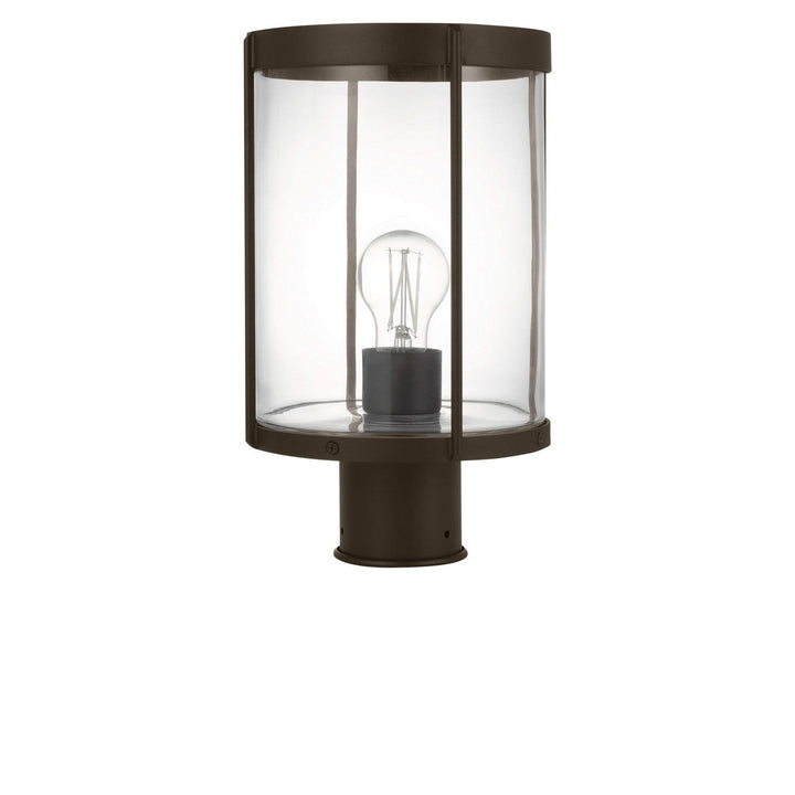 Luning One Light Outdoor Post Lantern in Antique Bronze Generation Lighting Canada