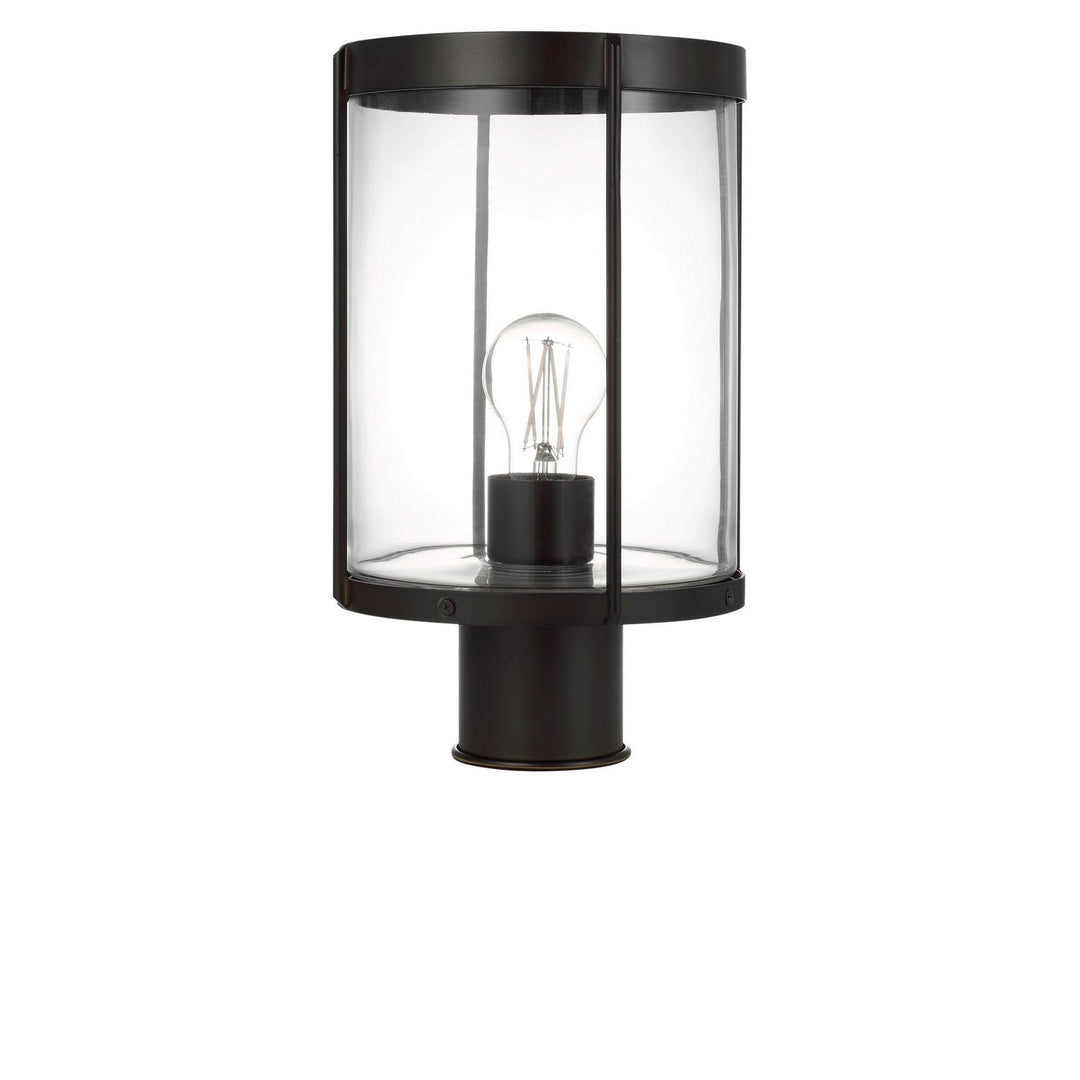 Luning One Light Outdoor Post Lantern in Textured Black Generation Lighting Canada