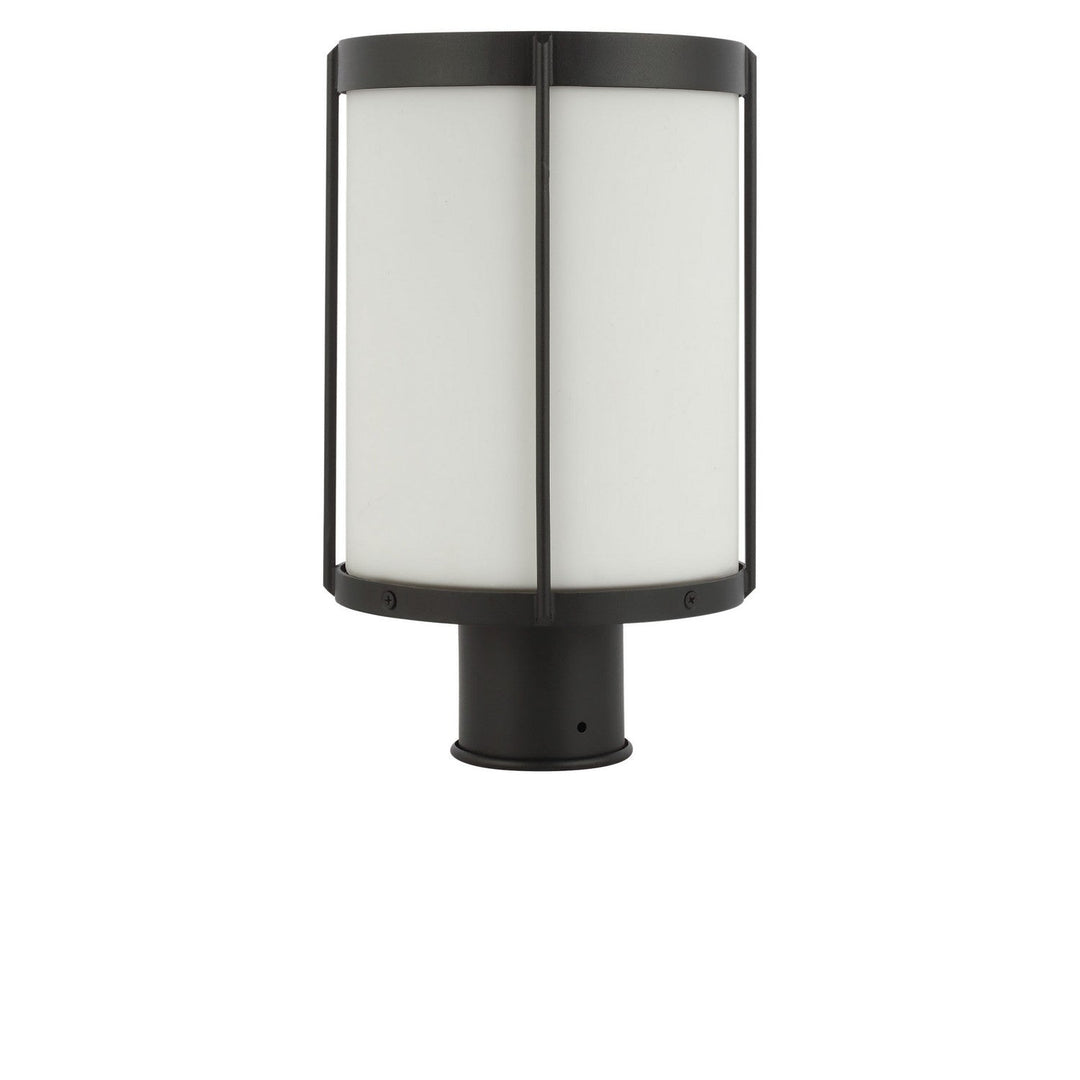 Luning One Light Outdoor Post Lantern in Textured Black Generation Lighting Canada
