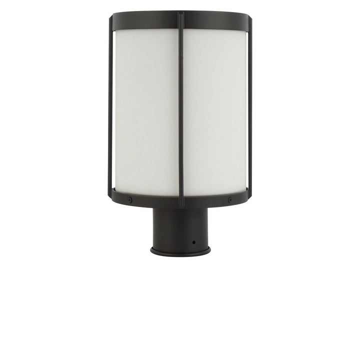 Luning One Light Outdoor Post Lantern in Textured Black Generation Lighting Canada