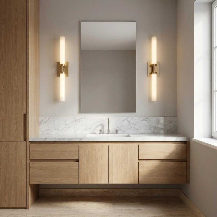 Coles LED Vanity in Satin Brass Generation Lighting Canada