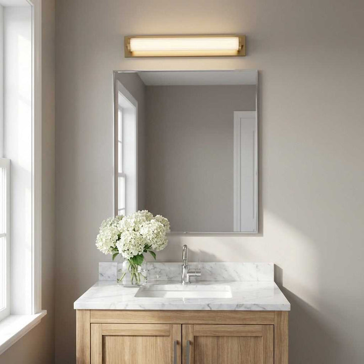 Weston LED Vanity in Satin Brass Generation Lighting Canada
