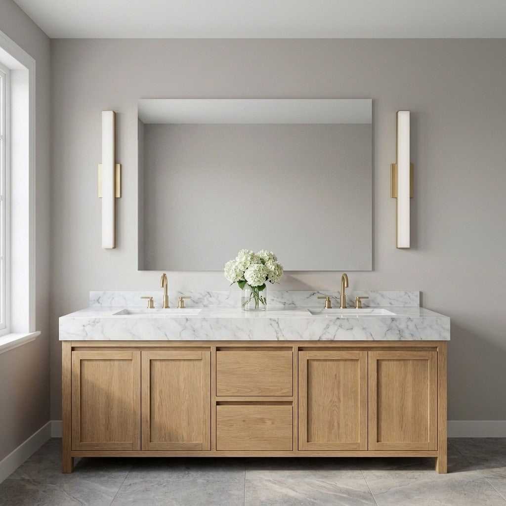 Panna LED Vanity in Satin Brass Generation Lighting Canada