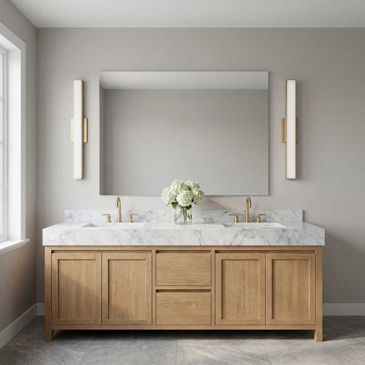 Panna LED Vanity in Satin Brass Generation Lighting Canada