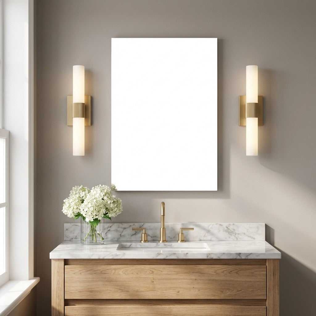 Sarco LED Vanity in Satin Brass Generation Lighting Canada