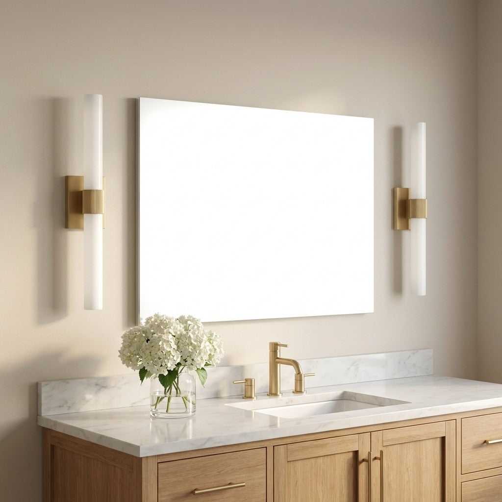 Sarco LED Vanity in Satin Brass Generation Lighting Canada
