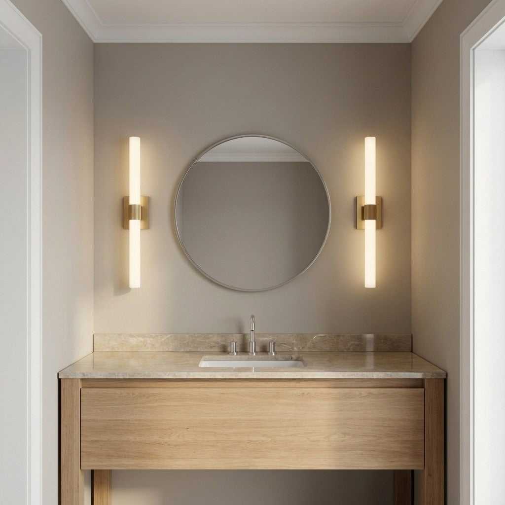 Sarco LED Vanity in Satin Brass Generation Lighting Canada