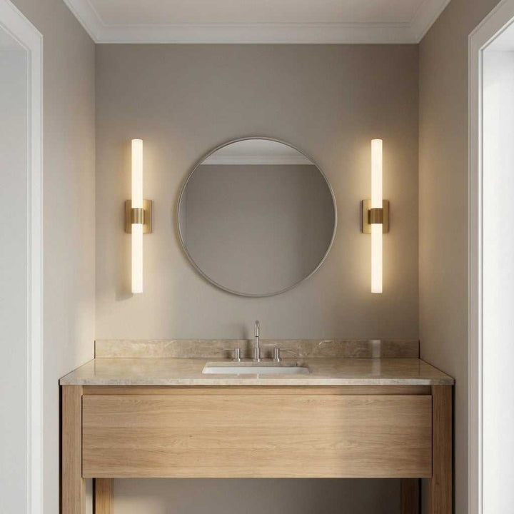 Sarco LED Vanity in Satin Brass Generation Lighting Canada