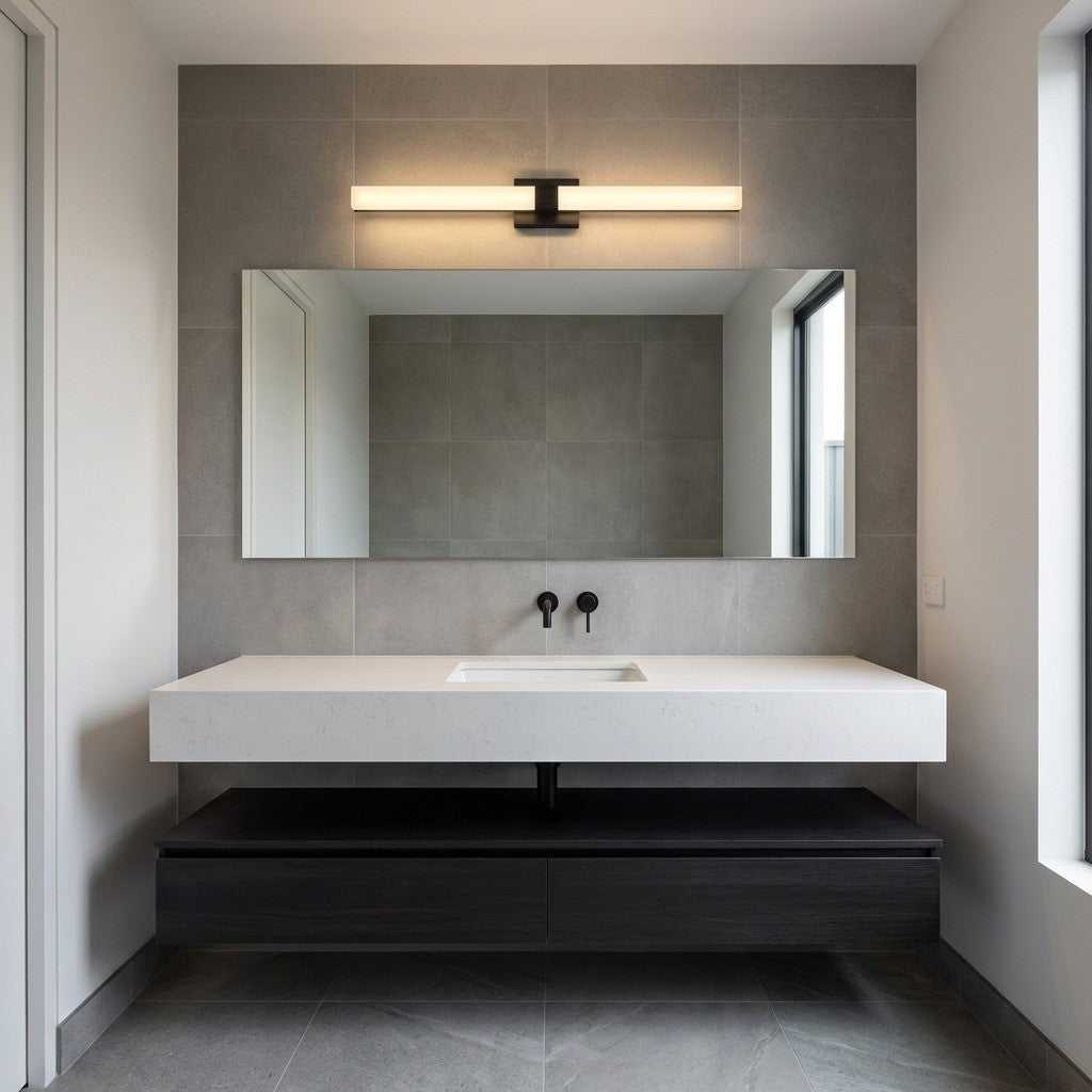 Fentress LED Vanity in Midnight Black Generation Lighting Canada
