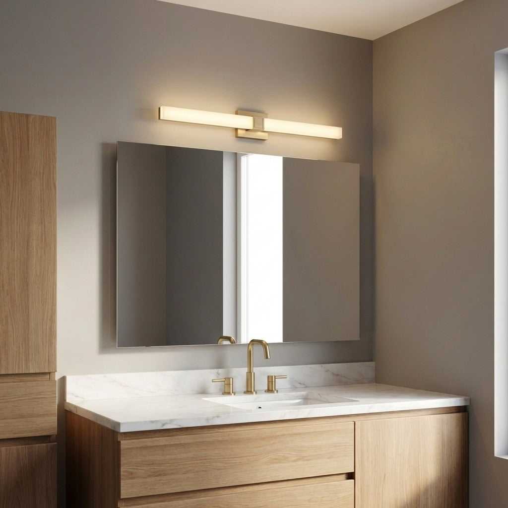 Fentress LED Vanity in Satin Brass Generation Lighting Canada