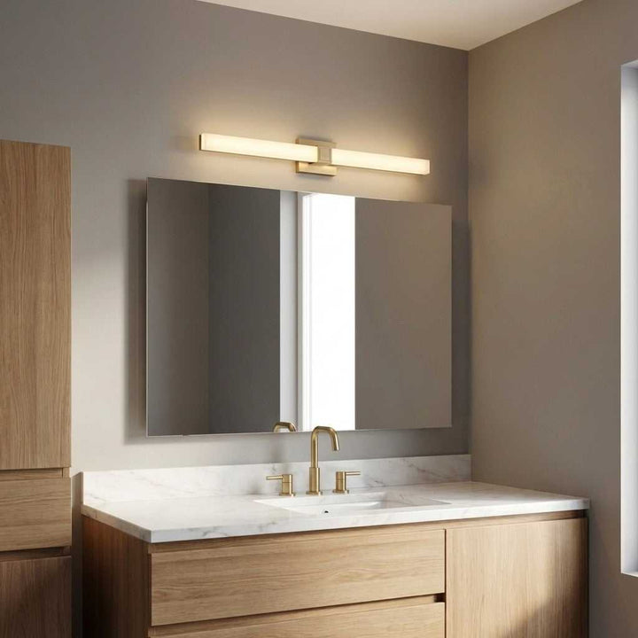 Fentress LED Vanity in Satin Brass Generation Lighting Canada