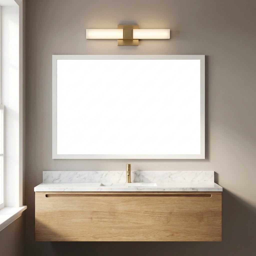 Fentress LED Vanity in Satin Brass Generation Lighting Canada