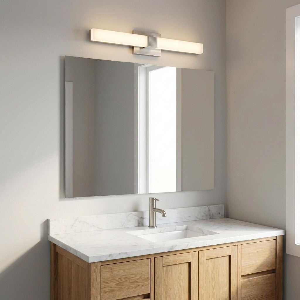 Fentress LED Vanity in Brushed Nickel Generation Lighting Canada