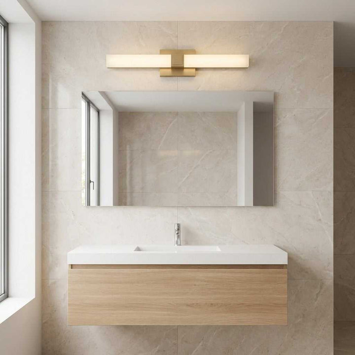 Fentress LED Vanity in Satin Brass Generation Lighting Canada