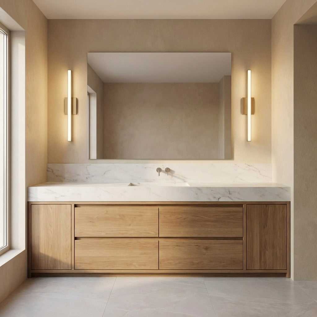 Marque LED Vanity in Satin Brass Generation Lighting Canada