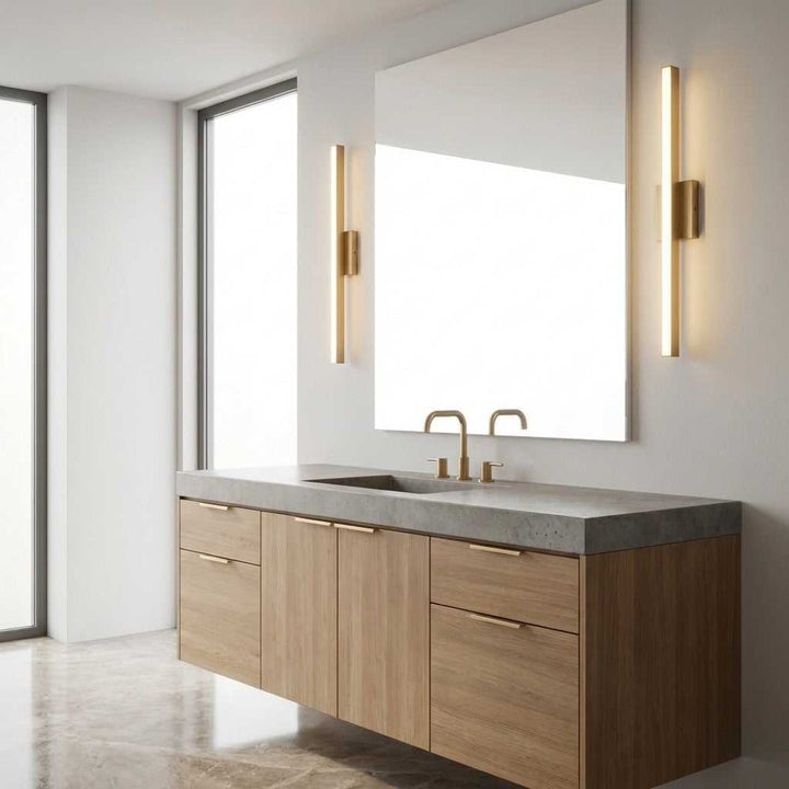 Marque LED Vanity in Satin Brass Generation Lighting Canada