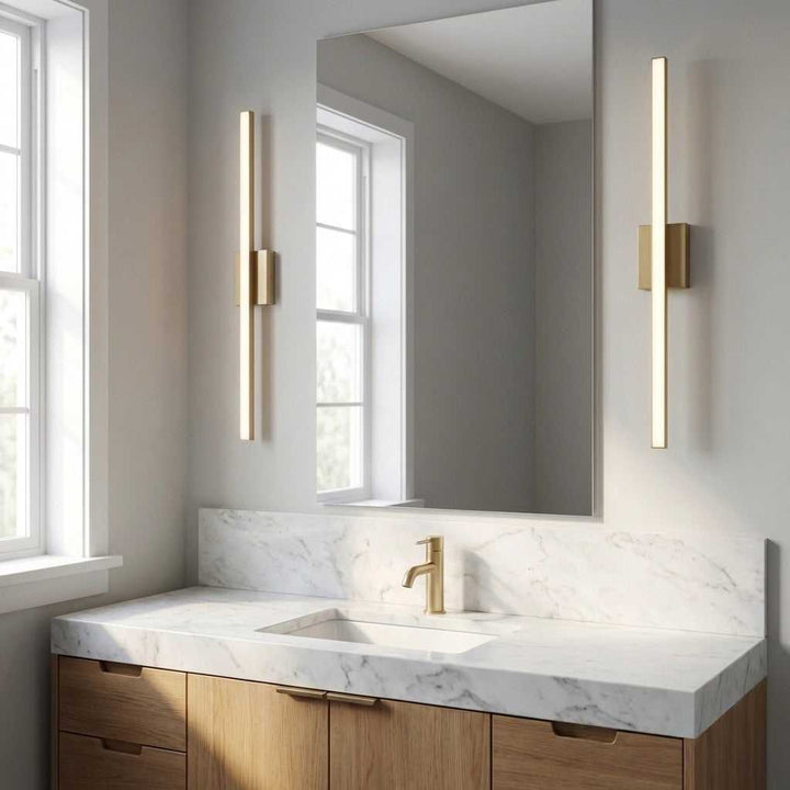 Marque LED Vanity in Satin Brass Generation Lighting Canada
