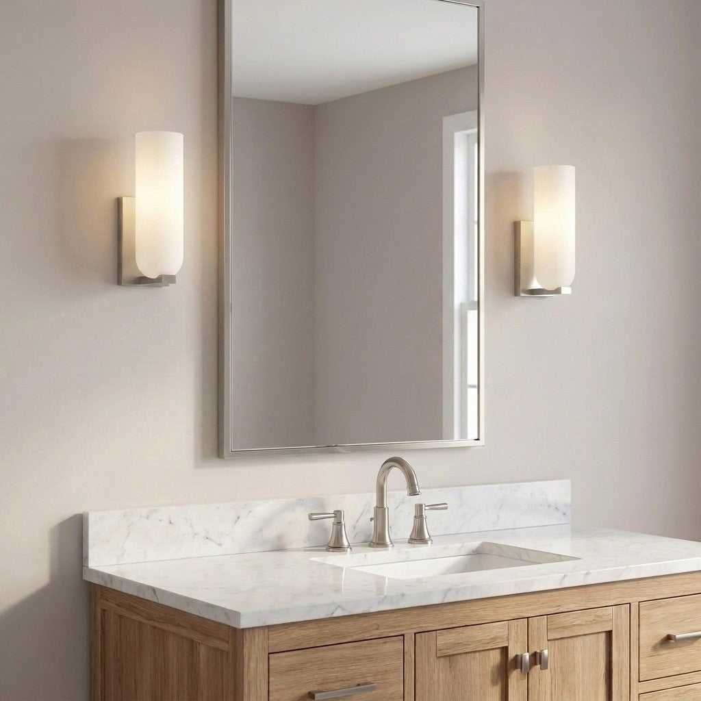 Neblina One Light Vanity in Brushed Nickel Generation Lighting Canada