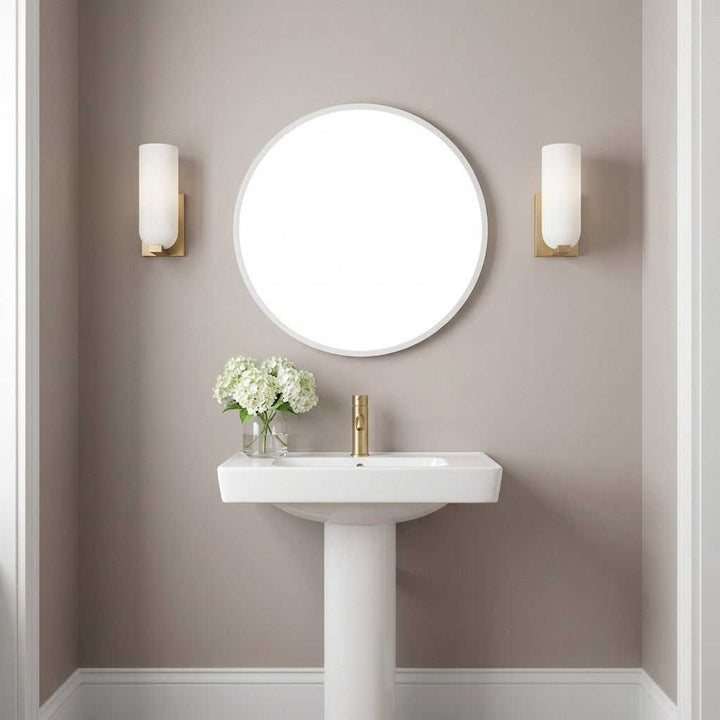 Neblina One Light Vanity in Satin Brass Generation Lighting Canada