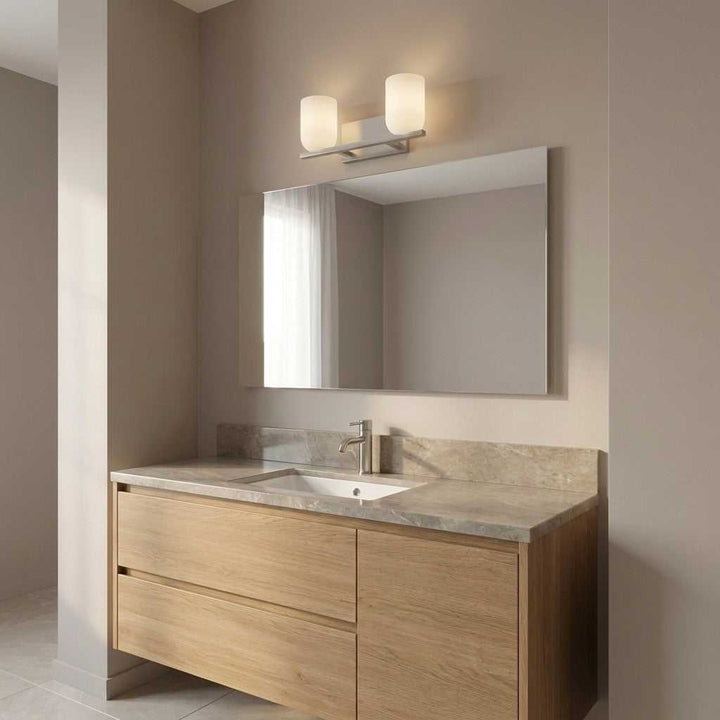 Neblina Two Light Vanity in Brushed Nickel Generation Lighting Canada
