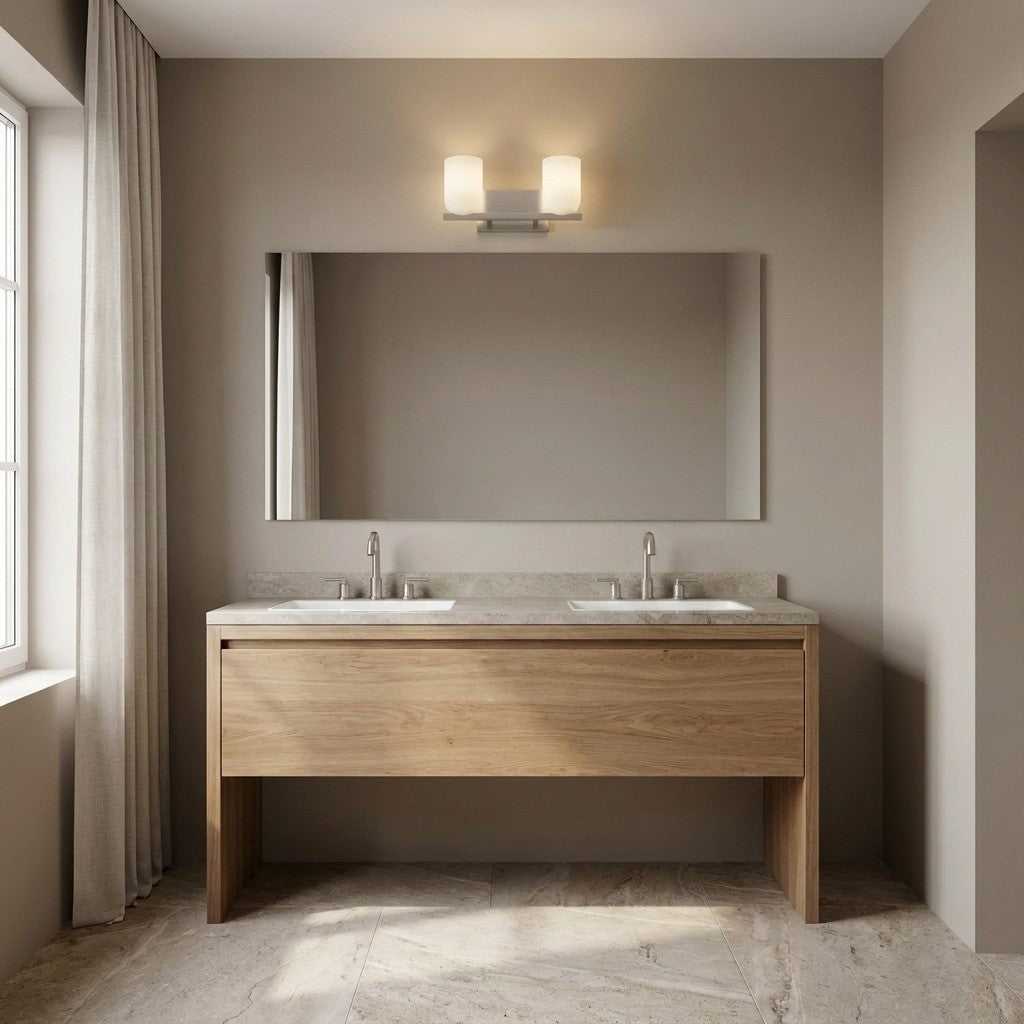 Neblina Two Light Vanity in Brushed Nickel Generation Lighting Canada