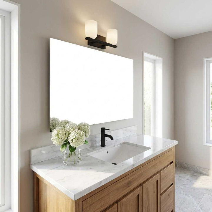 Neblina Two Light Vanity in Midnight Black Generation Lighting Canada