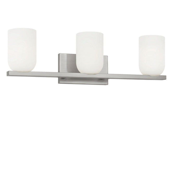 Neblina Three Light Vanity in Brushed Nickel Generation Lighting Canada