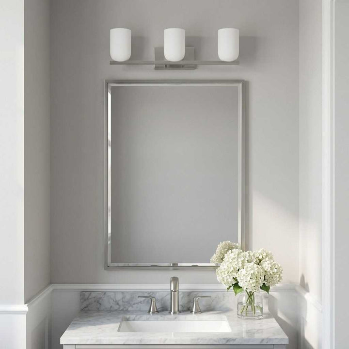 Neblina Three Light Vanity in Brushed Nickel Generation Lighting Canada