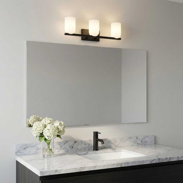 Neblina Three Light Vanity in Midnight Black Generation Lighting Canada