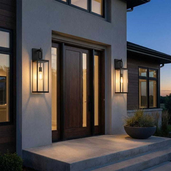 Rox One Light Lantern in Textured Black Generation Lighting Canada