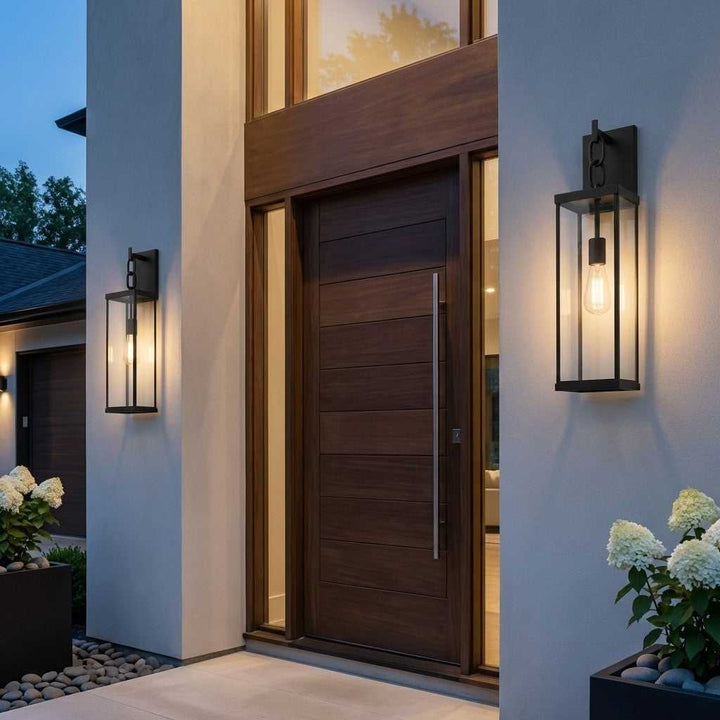 Rox One Light Lantern in Textured Black Generation Lighting Canada