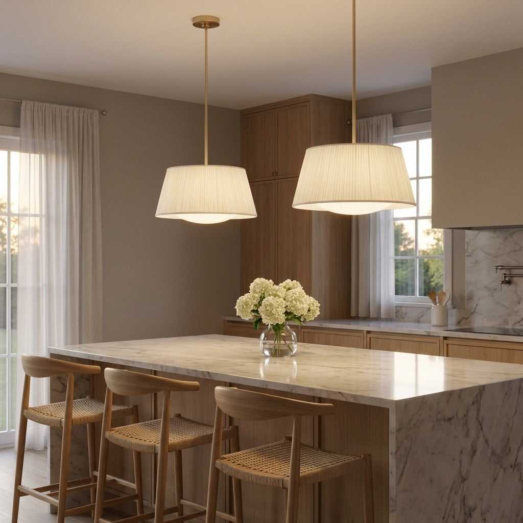 Vilera Three Light Pendant in Satin Brass Generation Lighting Canada