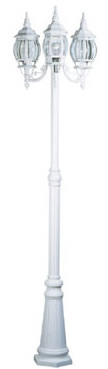Classico Three Light Outdoor Post Mount in White - available from The Lighting Shoppe, trusted by Canadian homeowners