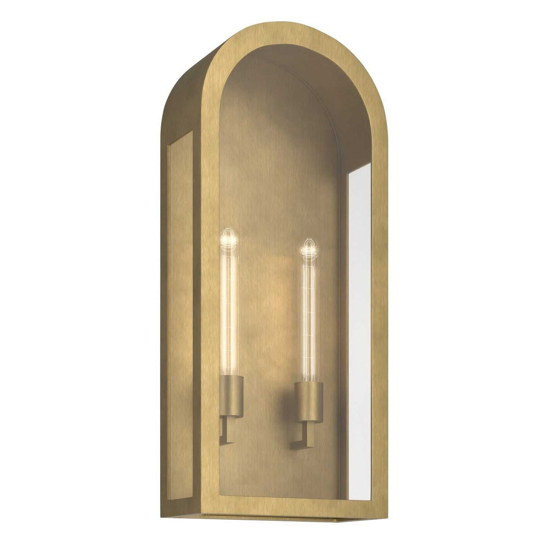 Marea Two Light Outdoor Wall Mount in Natural Brass Kichler Canada