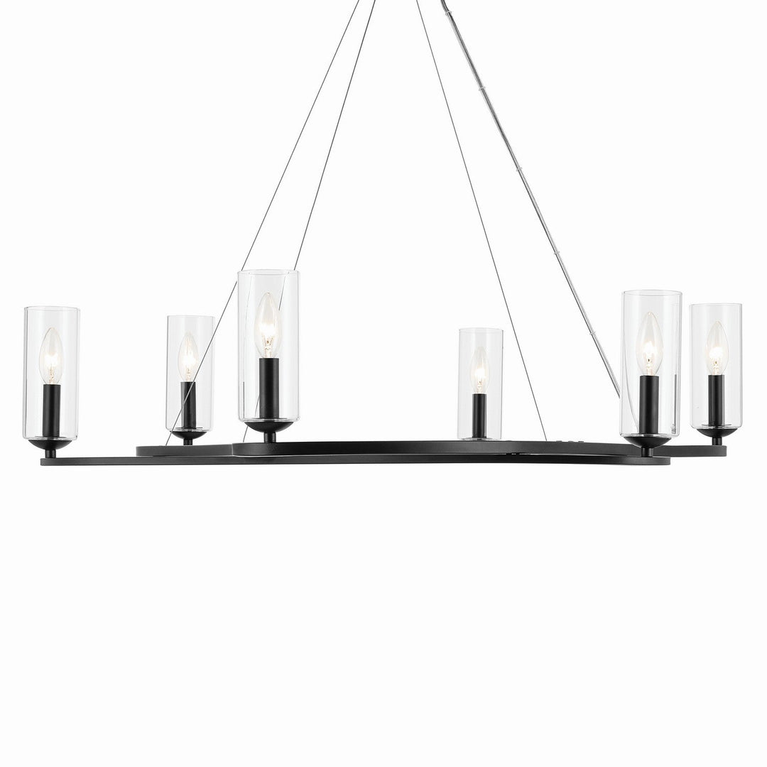 Kichler Canada - 52771BK - Six Light Chandelier - Harpin - Black